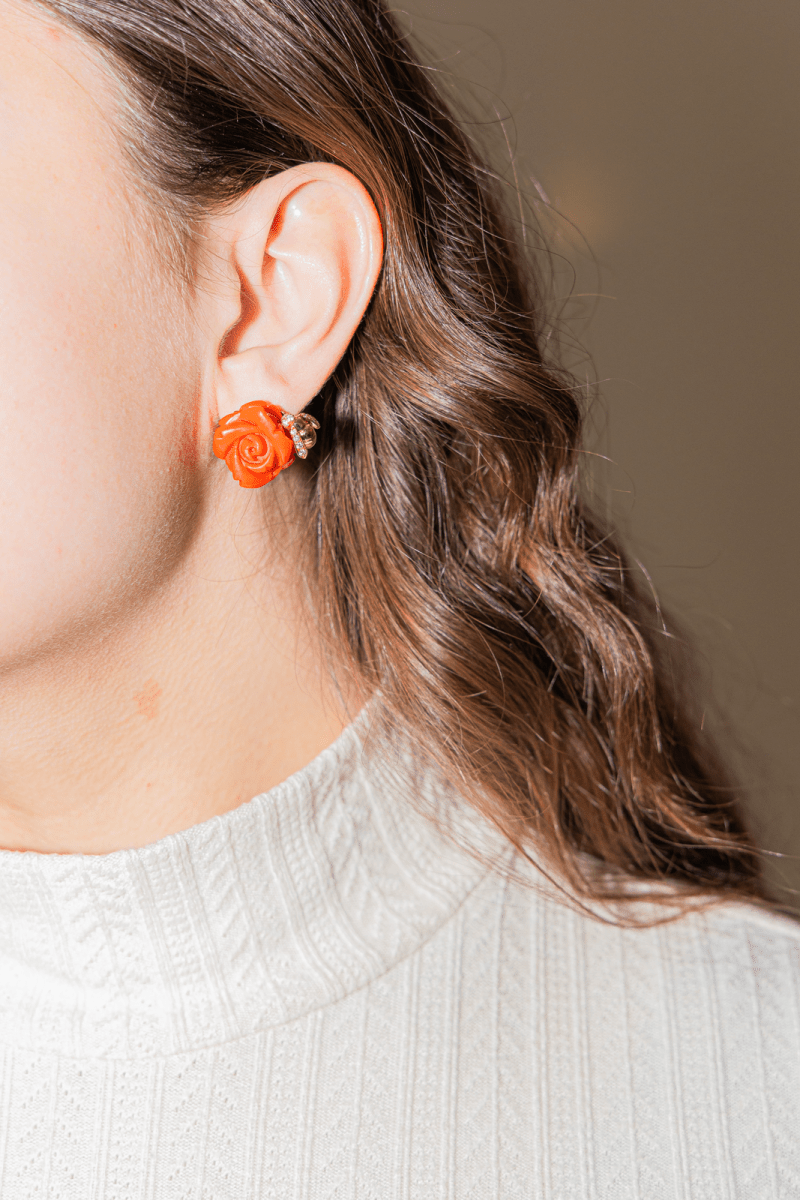 Dior Boucles d'oreilles Dormeuses Pré Catelan Or jaune, Or blanc Diamant - Maison Eloe