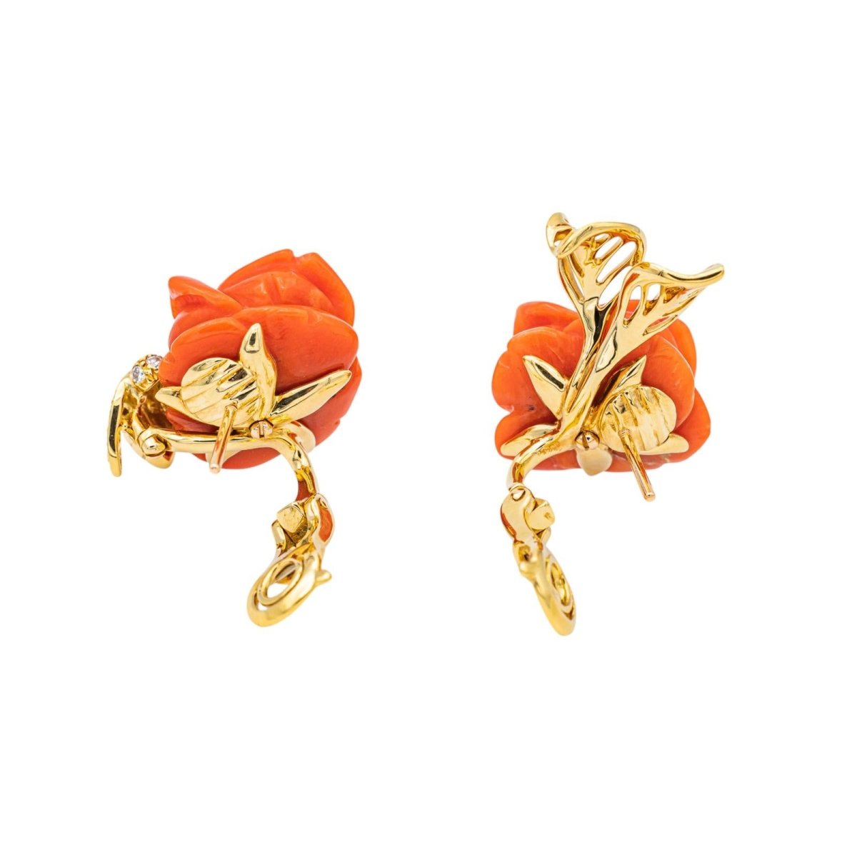 Dior Boucles d'oreilles Dormeuses Pré Catelan Or jaune, Or blanc Diamant - Maison Eloe