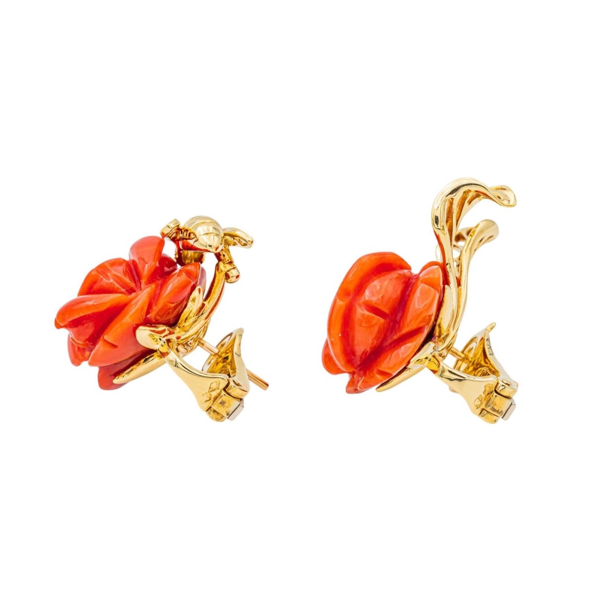 Dior Boucles d'oreilles Dormeuses Pré Catelan Or jaune, Or blanc Diamant - Maison Eloe
