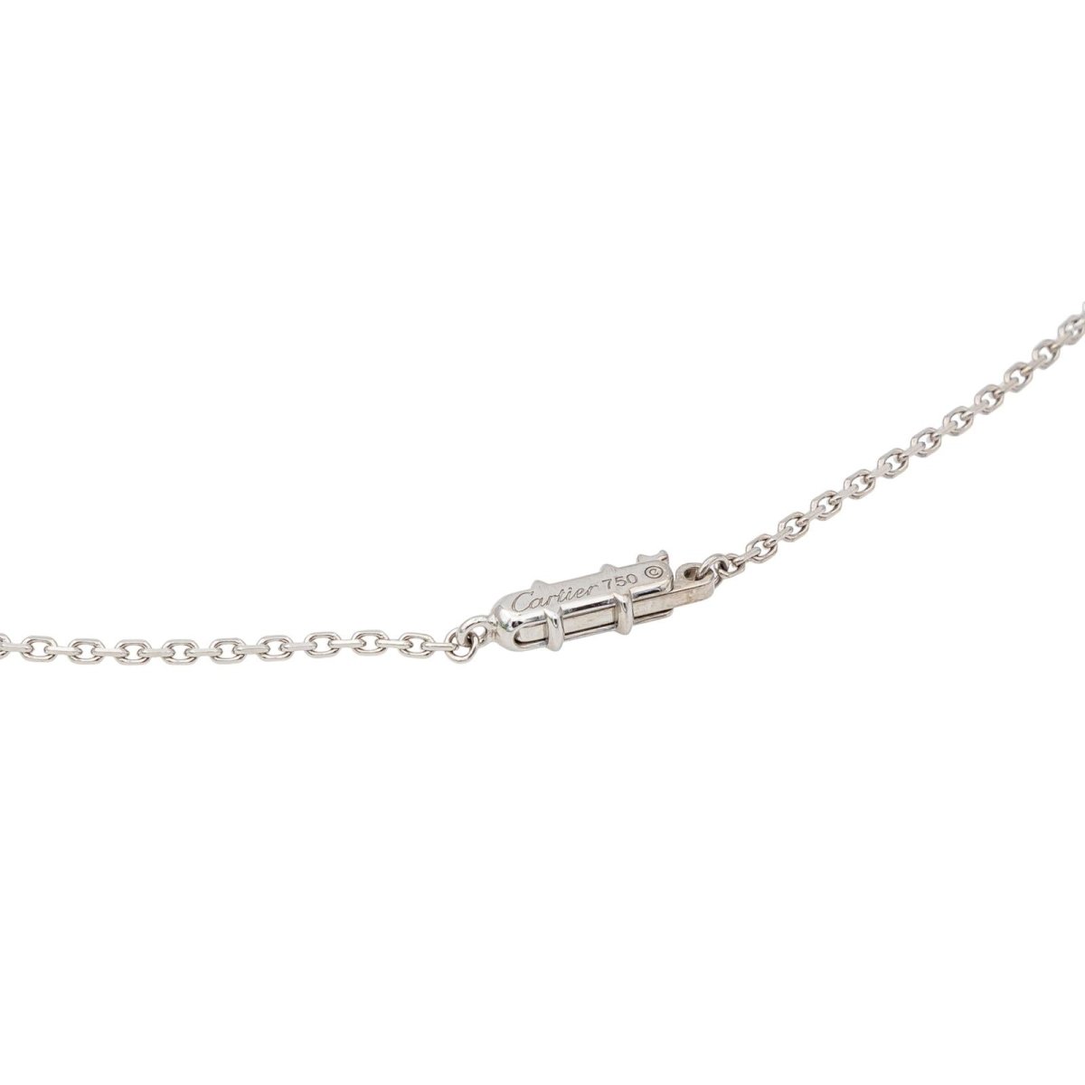 Cartier Collier Solitaire 1895 Or blanc Diamant - Maison Eloe