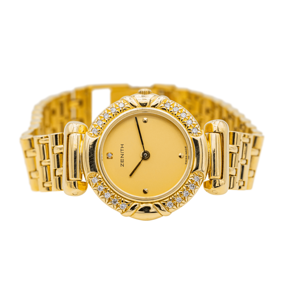 Zenith Montre Vintage Or jaune Diamants - Maison Eloe