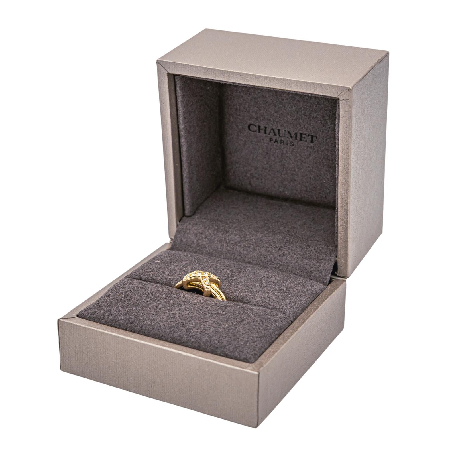 Chaumet Bague Jeux de Liens Or rose Diamant