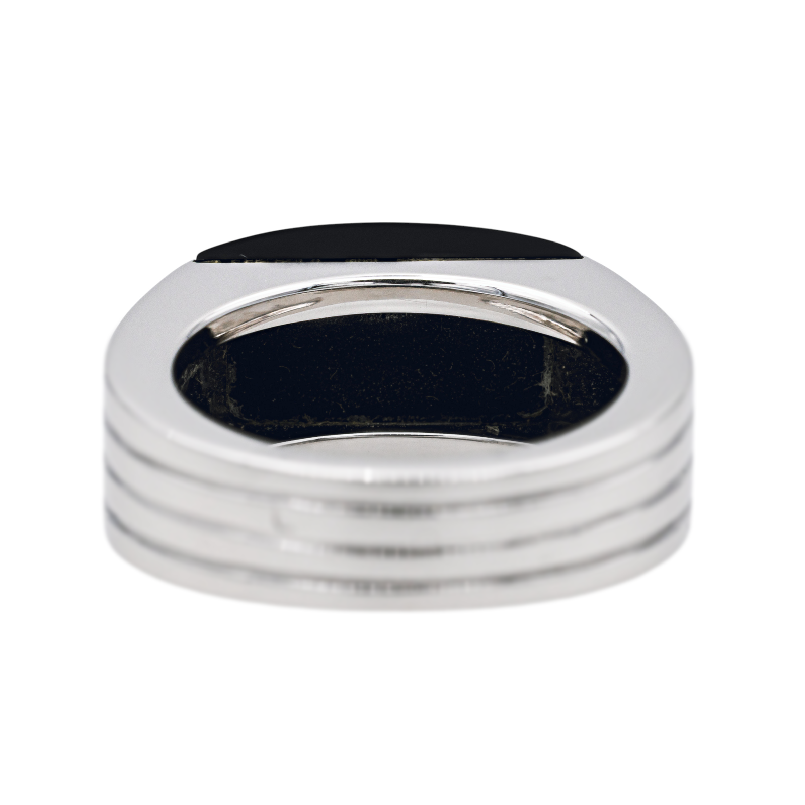 Boucheron Bague Godron Or blanc Onyx