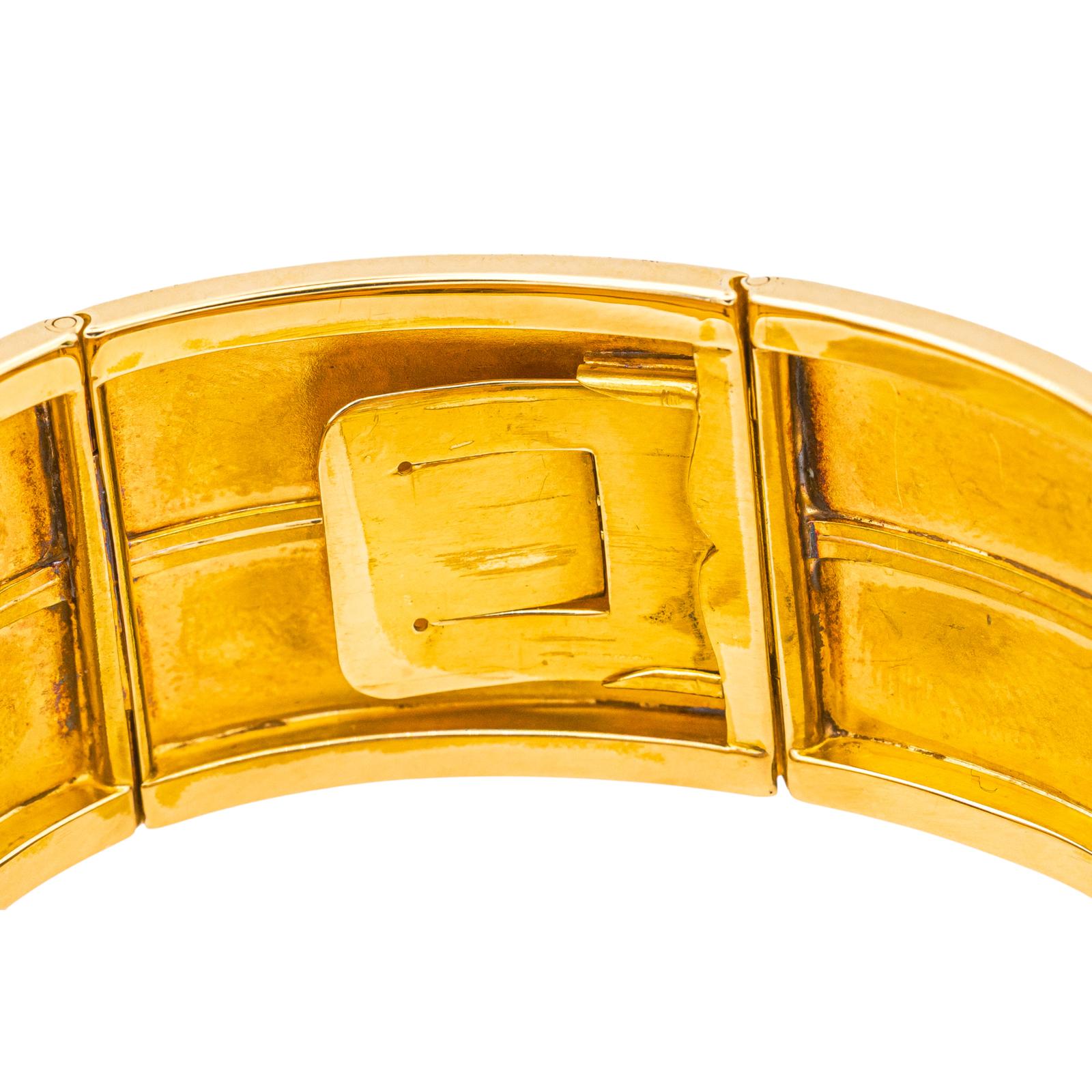 Bracelet Tank Or jaune Diamant