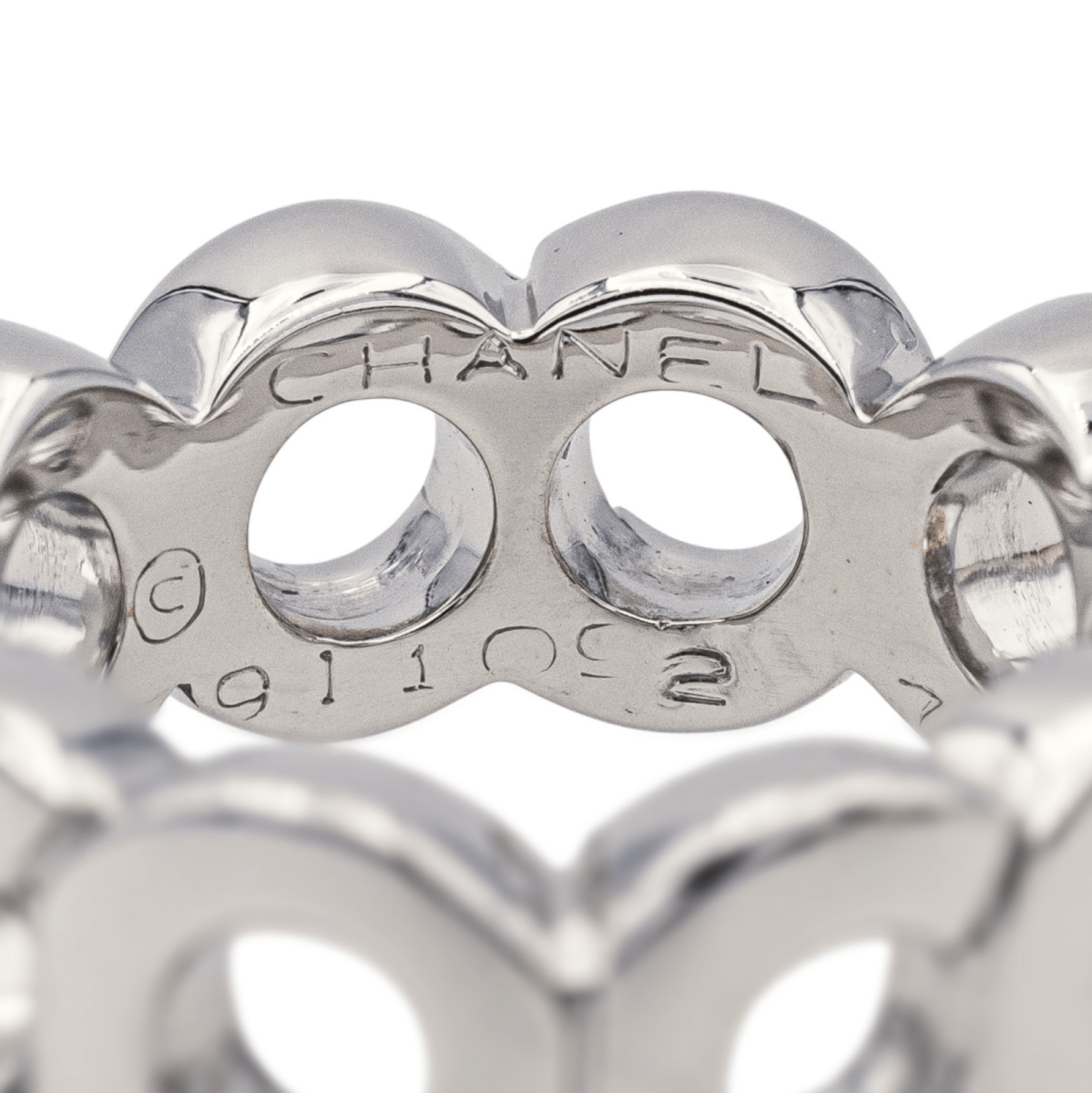 Chanel Bague Coco Or blanc - Maison Eloe
