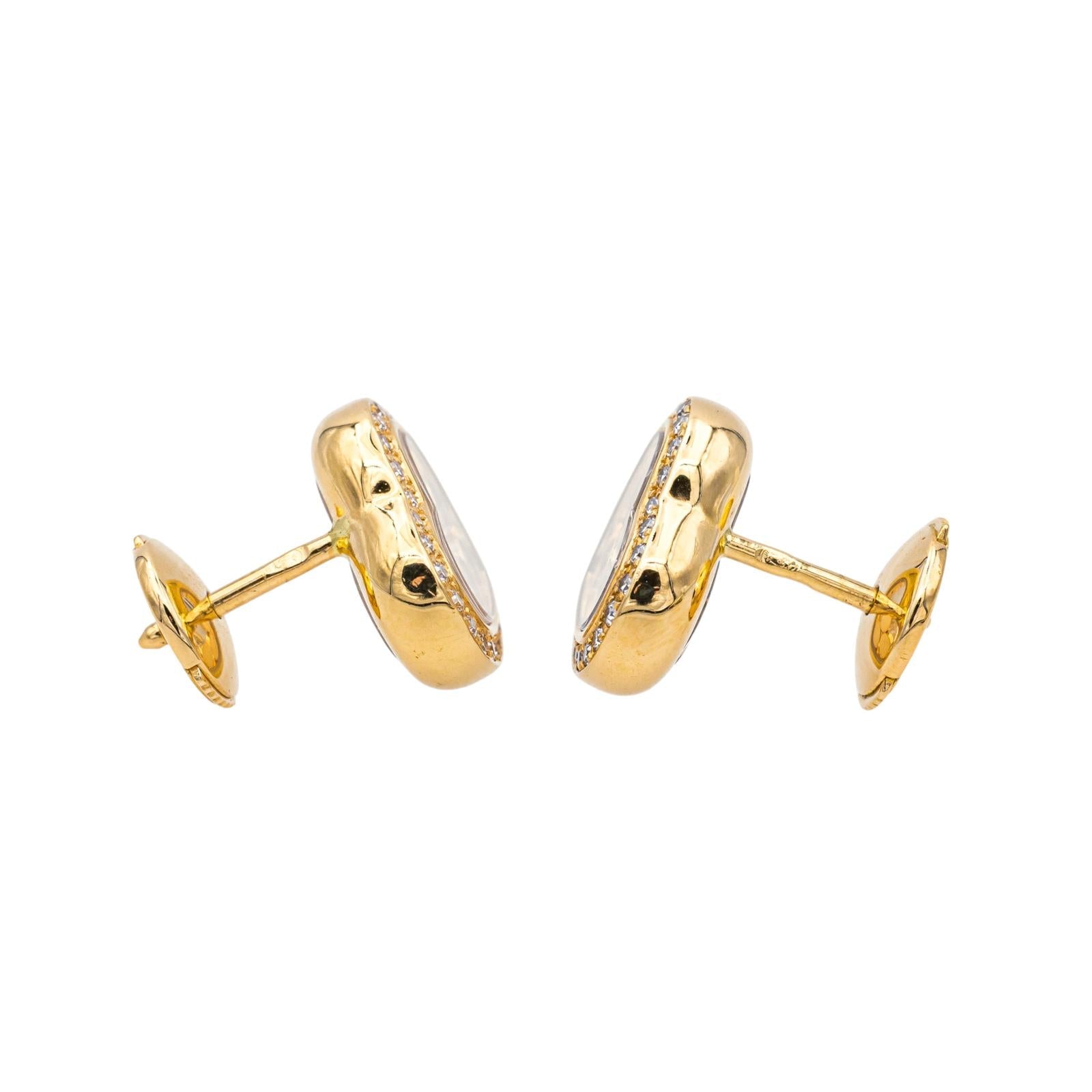Chopard Boucles d'oreilles Happy diamonds Or jaune Diamant