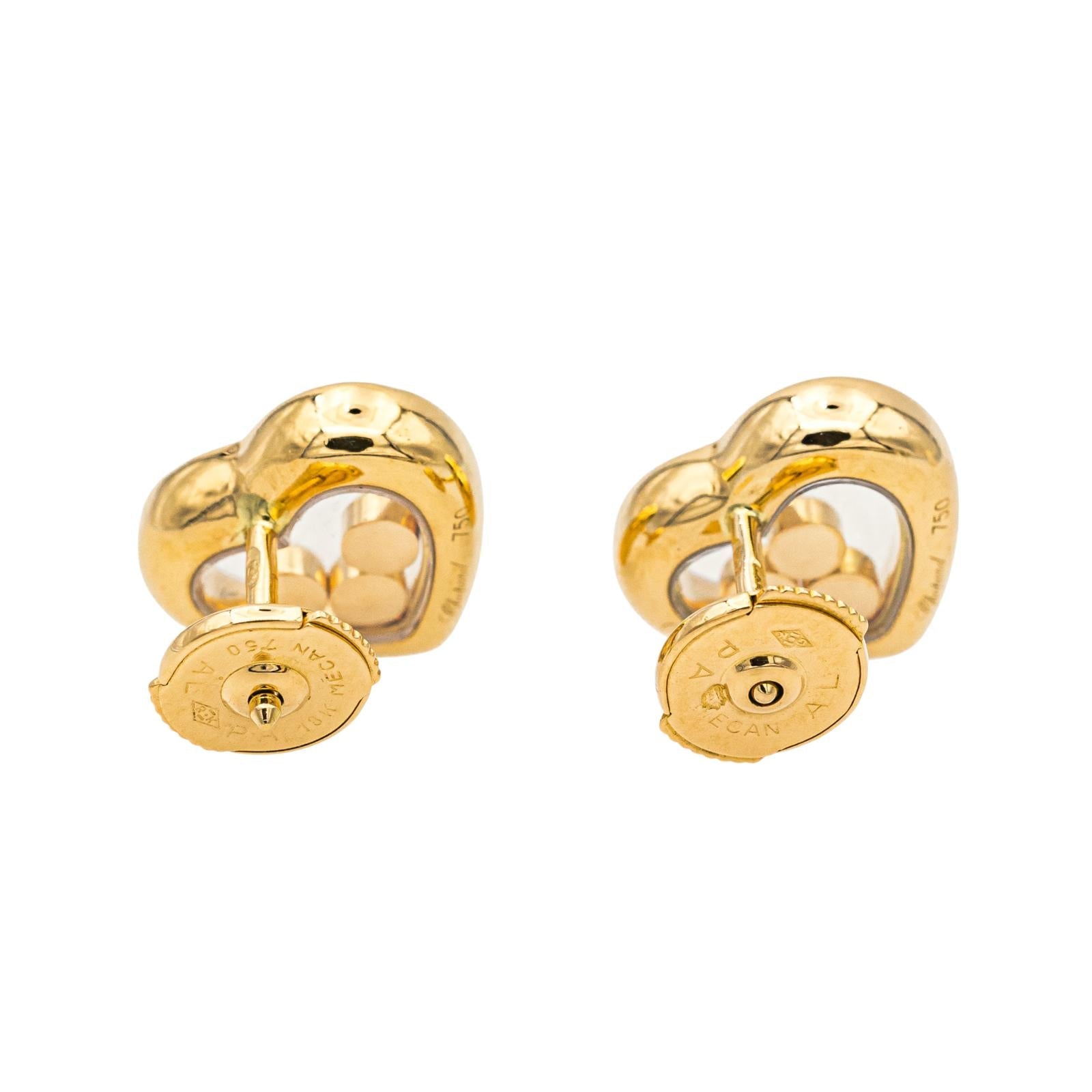 Chopard Boucles d'oreilles Happy diamonds Or jaune Diamant