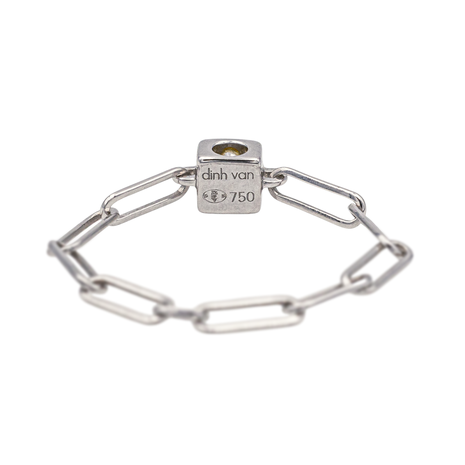 Dinh Van Bague Le Cube Or blanc Diamant