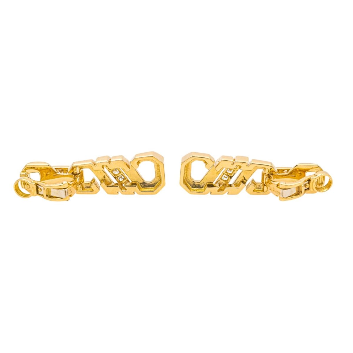 Cartier Boucles d'oreilles Clip Or jaune Diamant - Maison Eloe