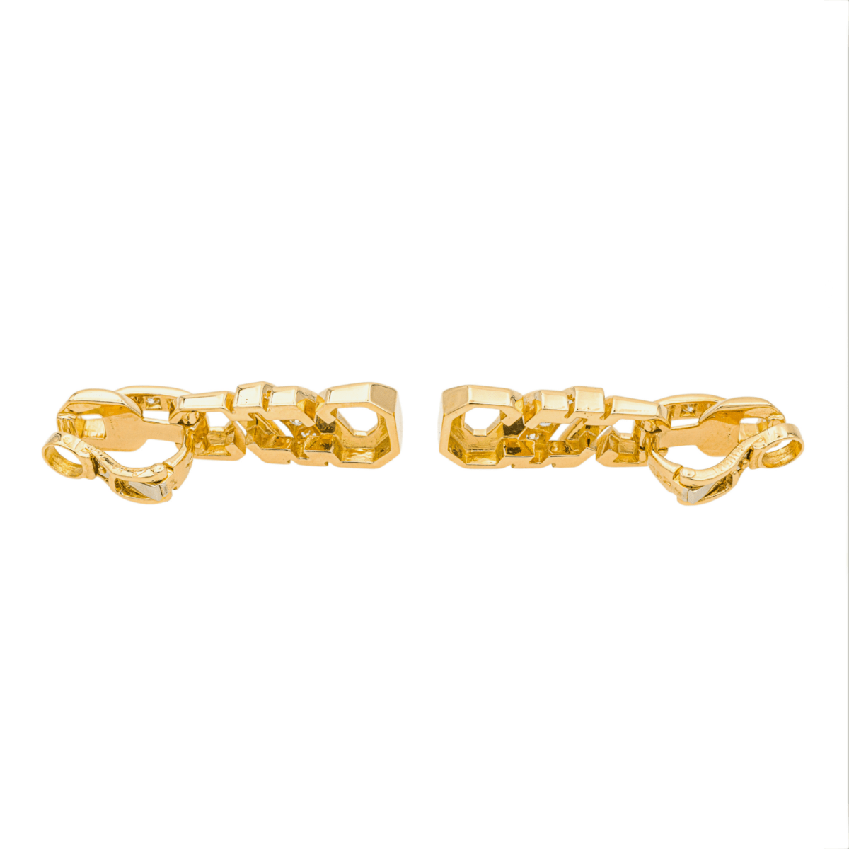 Cartier Boucles d'oreilles Clip Or jaune Diamant - Maison Eloe