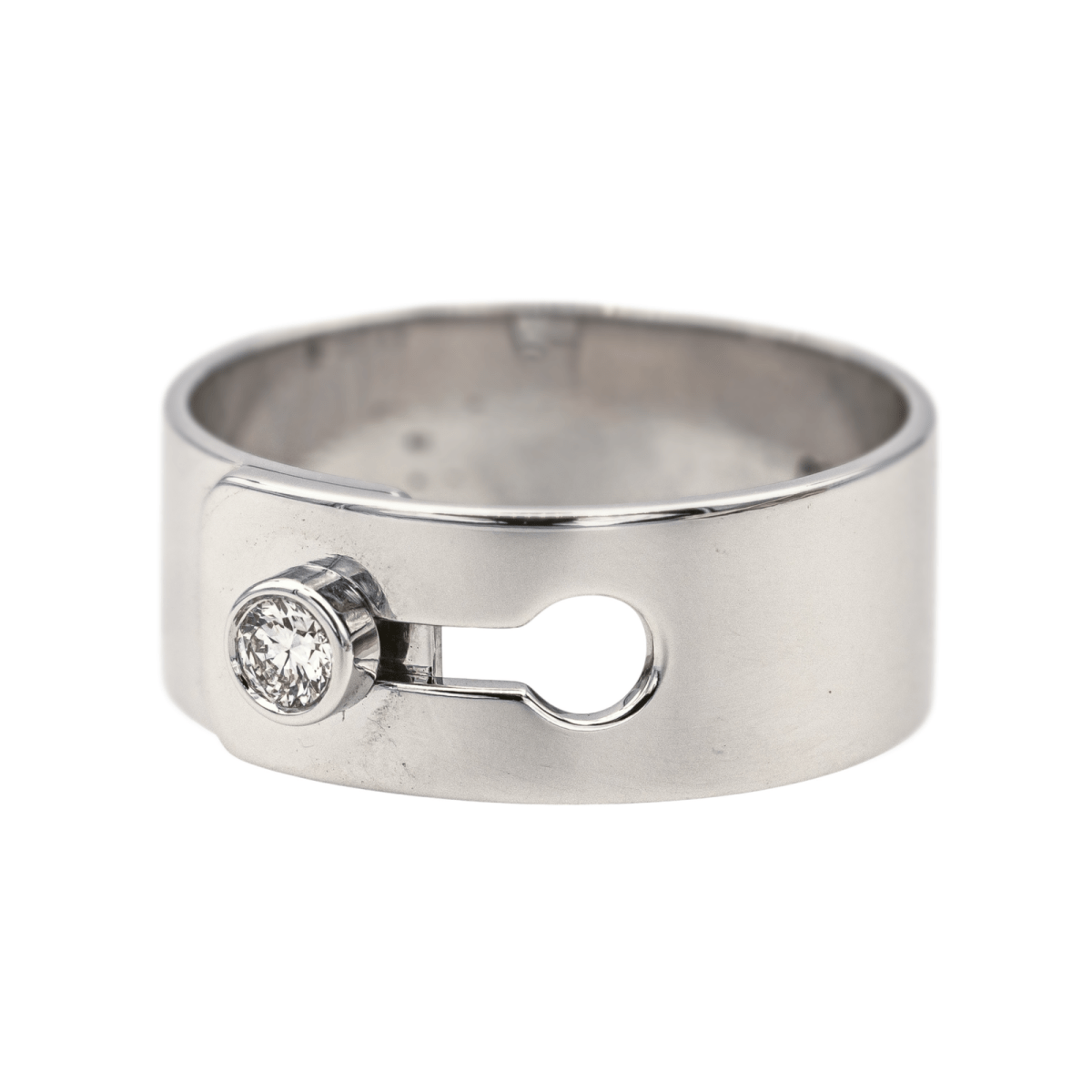 Dinh Van Bague Serrure Or blanc Diamant - Maison Eloe