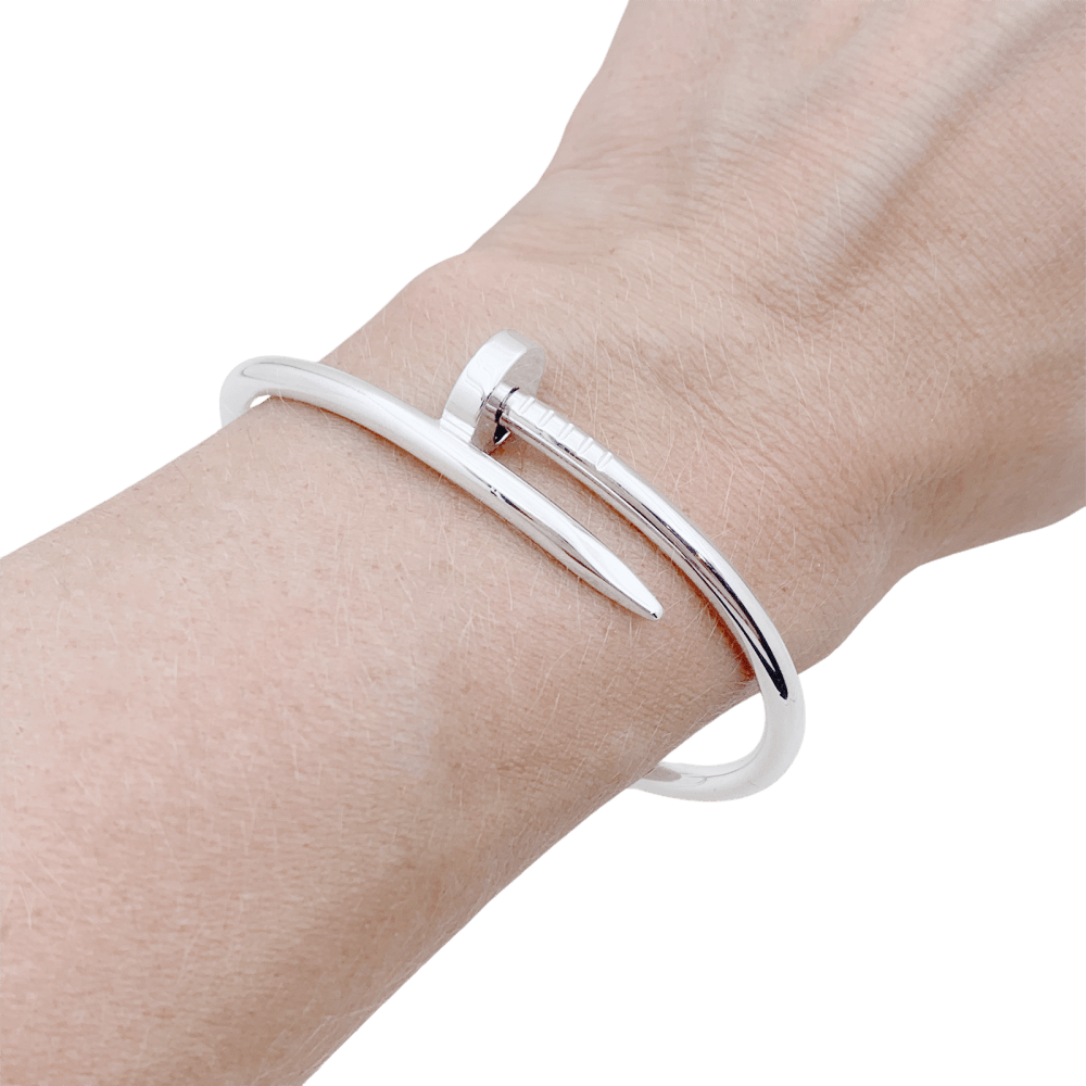 Bracelet Cartier, "Juste un Clou", or blanc.