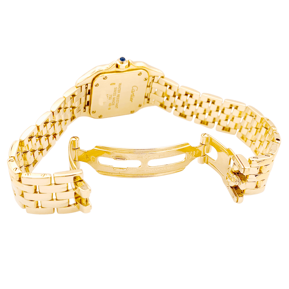 Montre Cartier, "Panthère", or jaune.