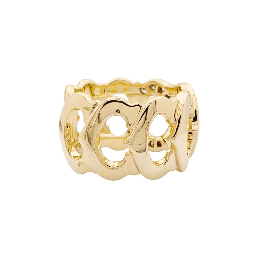 Bague Cartier, "C de Cartier", or jaune, diamants.
