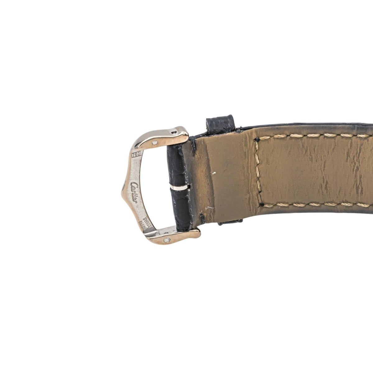 Cartier Montre Baignoire Or blanc Saphir - Maison Eloe