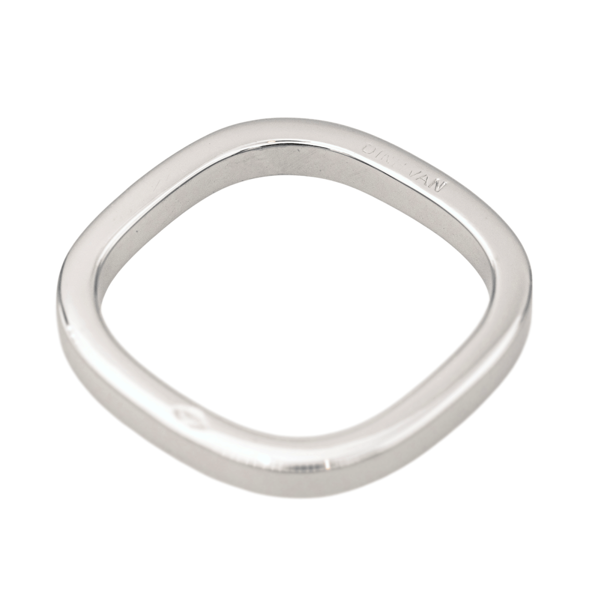 Dinh Van Bague Alliance Carré Or blanc - Maison Eloe