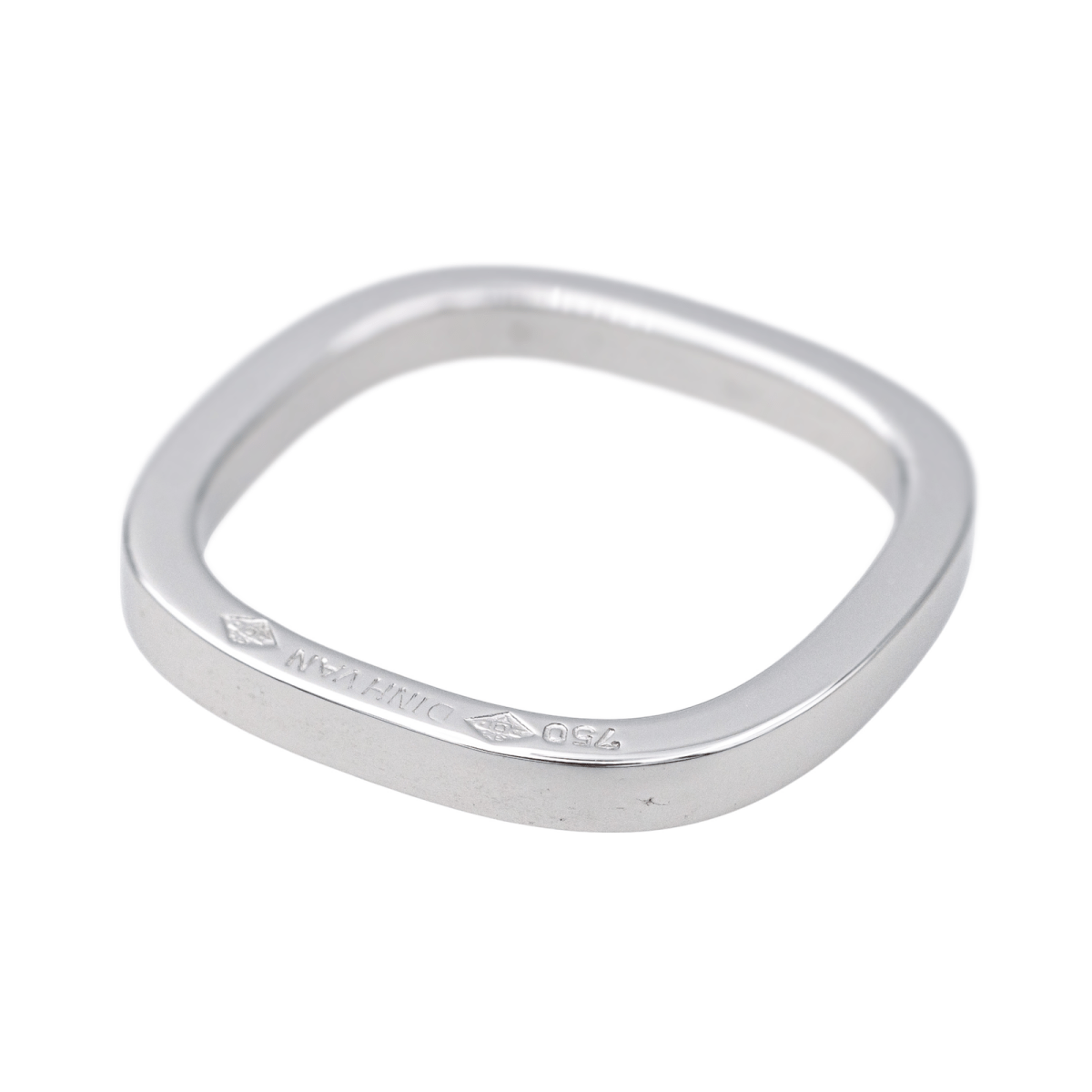Dinh Van Bague Alliance Carrée Or blanc - Maison Eloe