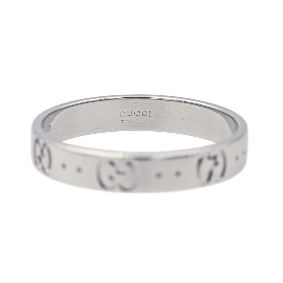 Gucci Bague Fine Icon Or blanc - Maison Eloe