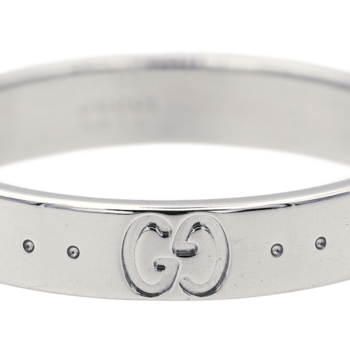 Gucci Bague Fine Icon Or blanc - Maison Eloe