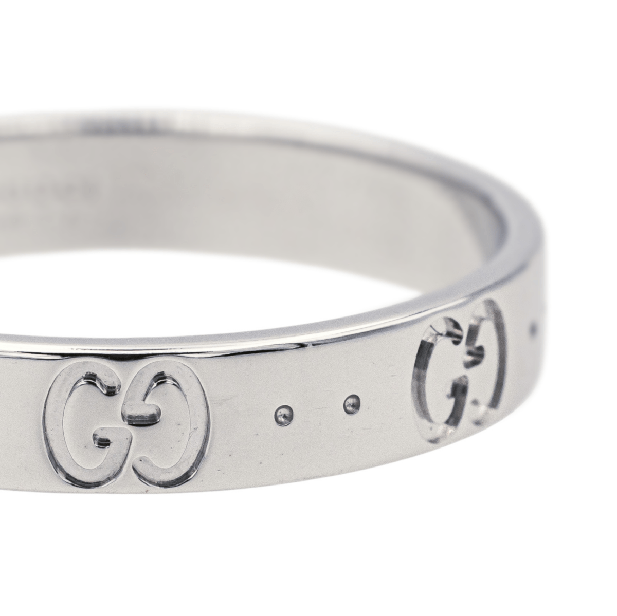 Gucci Bague Fine Icon Or blanc - Maison Eloe