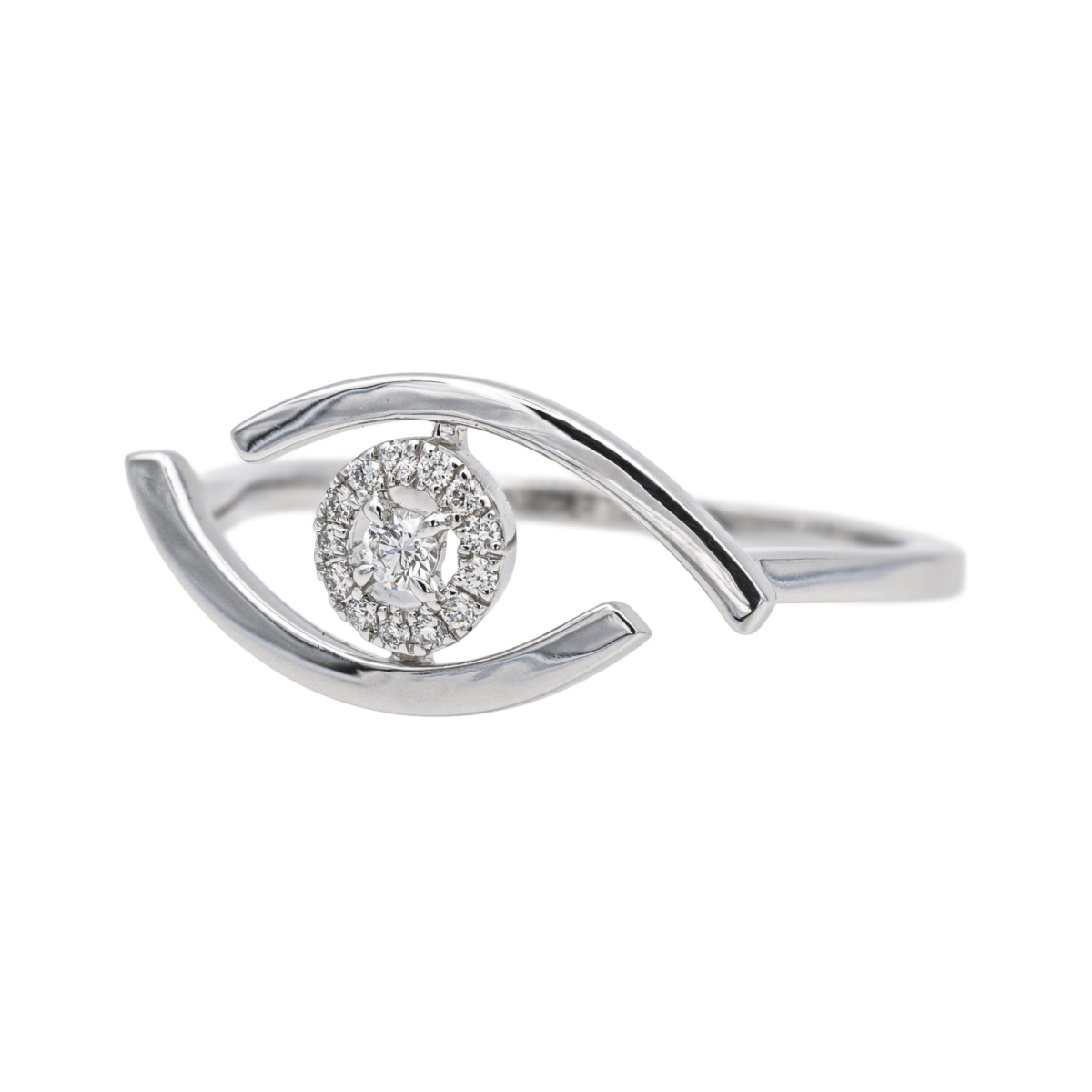 Messika Bague Lucky eye Or blanc Diamant - Maison Eloe