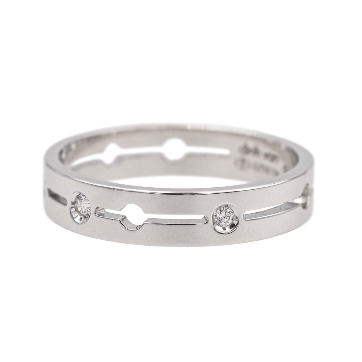 Dinh Van Bague Pulse Or blanc Diamant - Maison Eloe