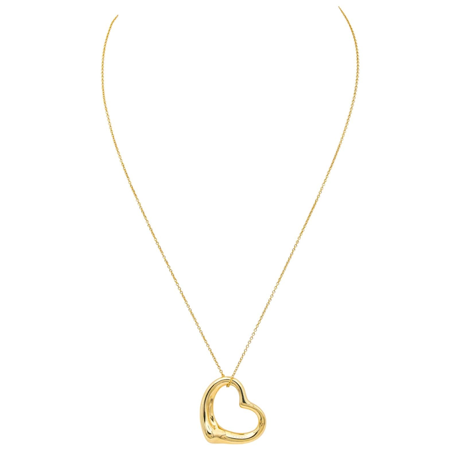 Tiffany & Co Collier Open heart Or jaune
