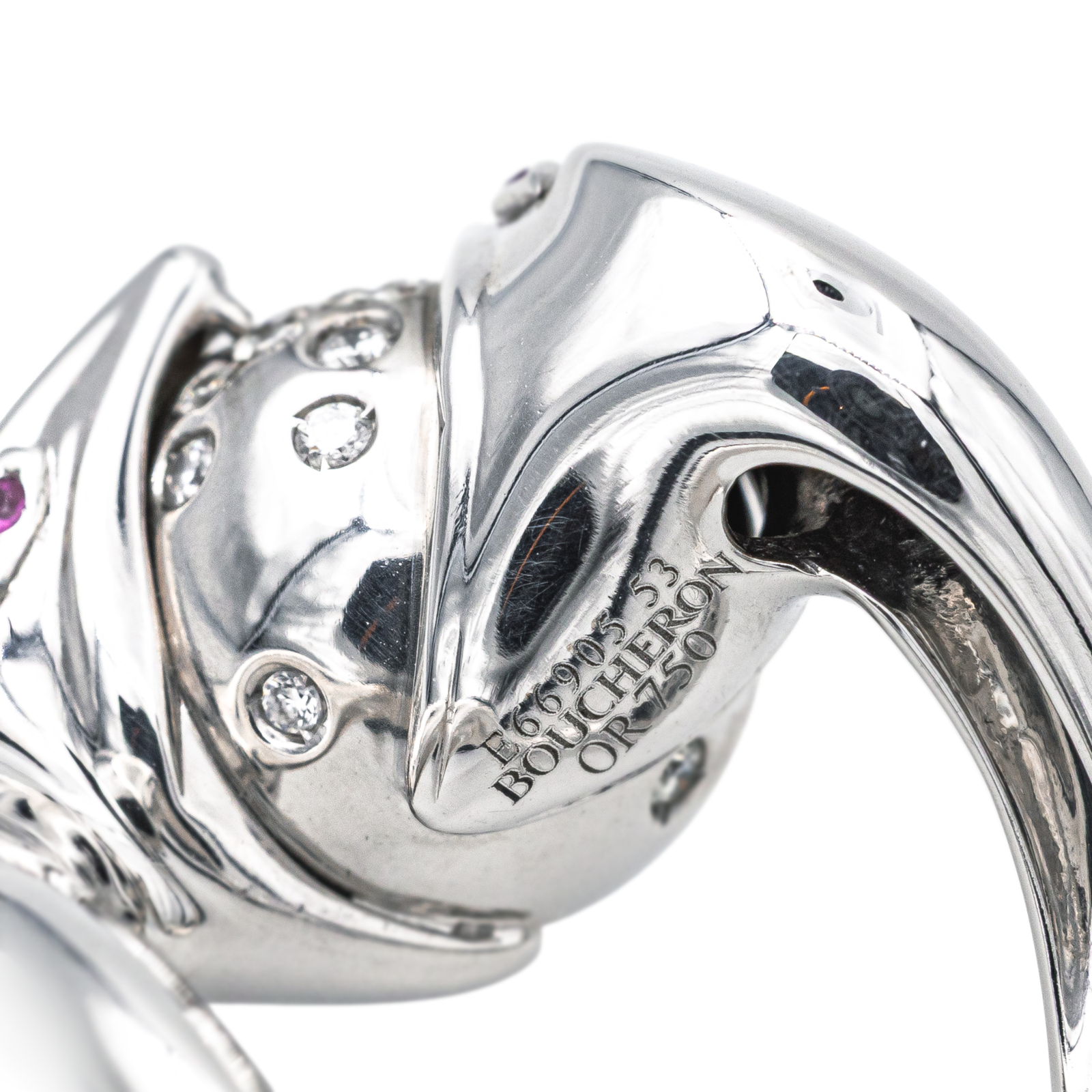 Boucheron Bague Cocktail Trouble Or blanc Diamant