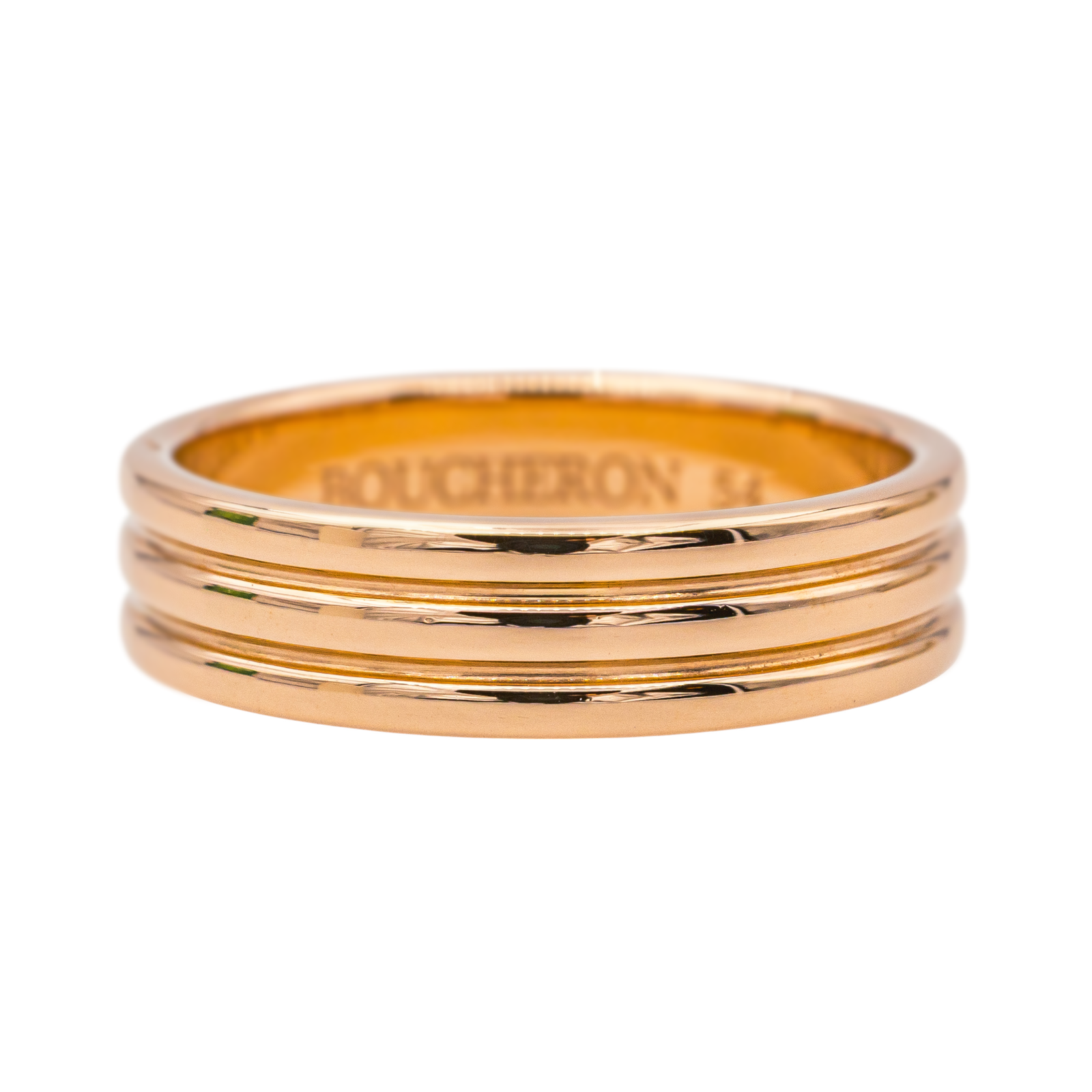 Boucheron Bague  Alliance Godron  Or rose