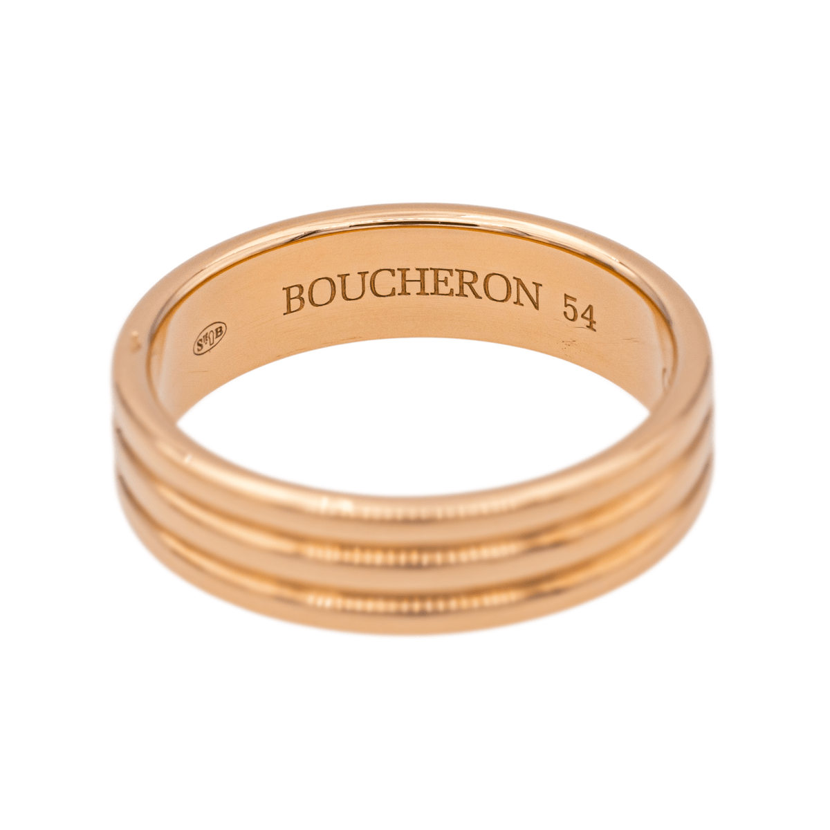 Boucheron Bague Alliance Godron Or rose - Maison Eloe