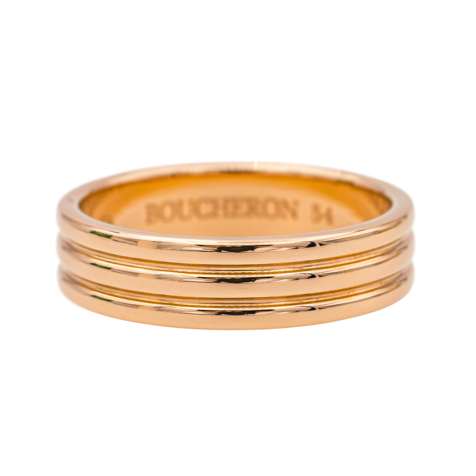 Boucheron Bague  Alliance Godron  Or rose