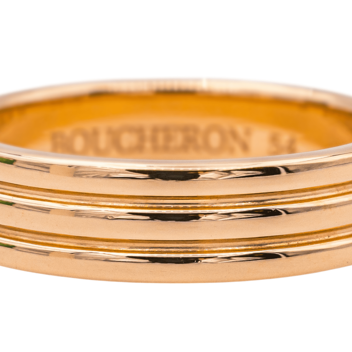 Boucheron Bague Alliance Godron Or rose - Maison Eloe