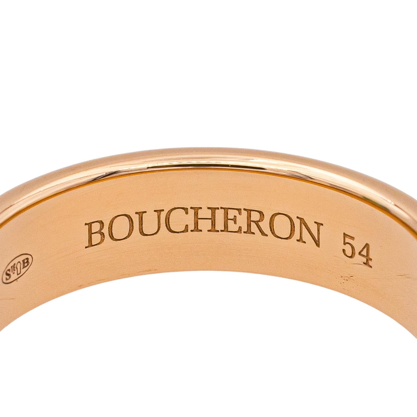 Boucheron Bague  Alliance Godron  Or rose