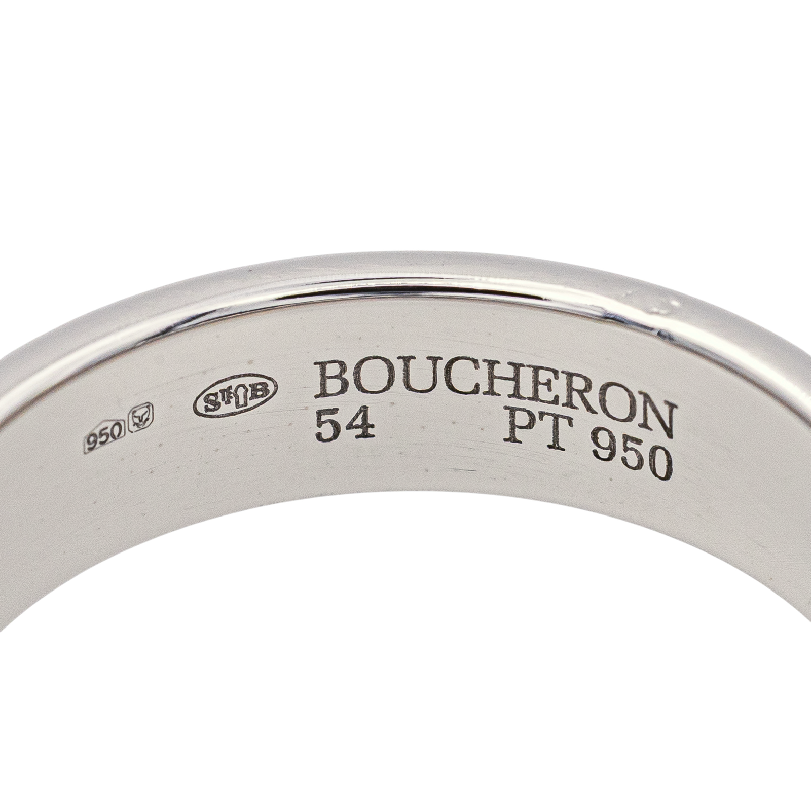 Boucheron Bague Alliance Godron  Platine