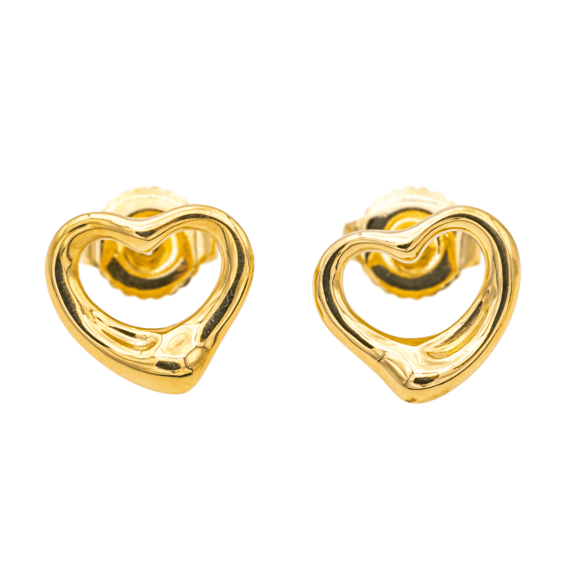 Tiffany & Co Boucles d'oreilles Puces Open heart Or jaune - Maison Eloe