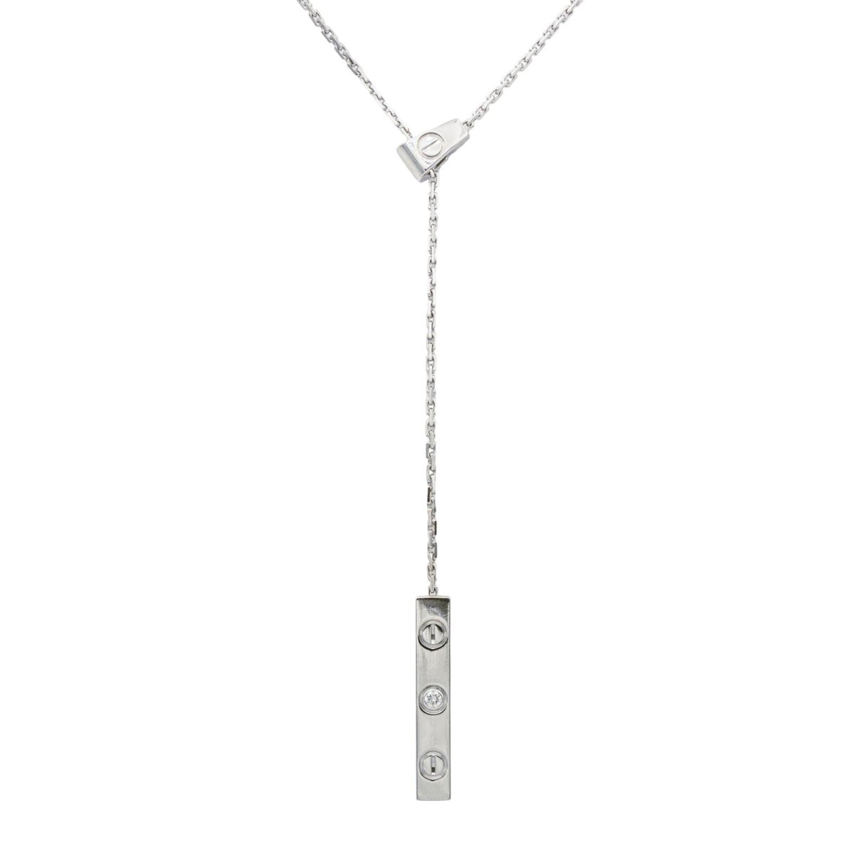 Cartier Collier Love Or blanc Diamant - Maison Eloe