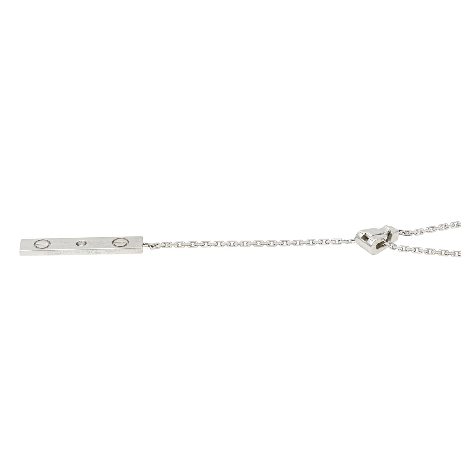 Cartier Collier Love Or blanc Diamant