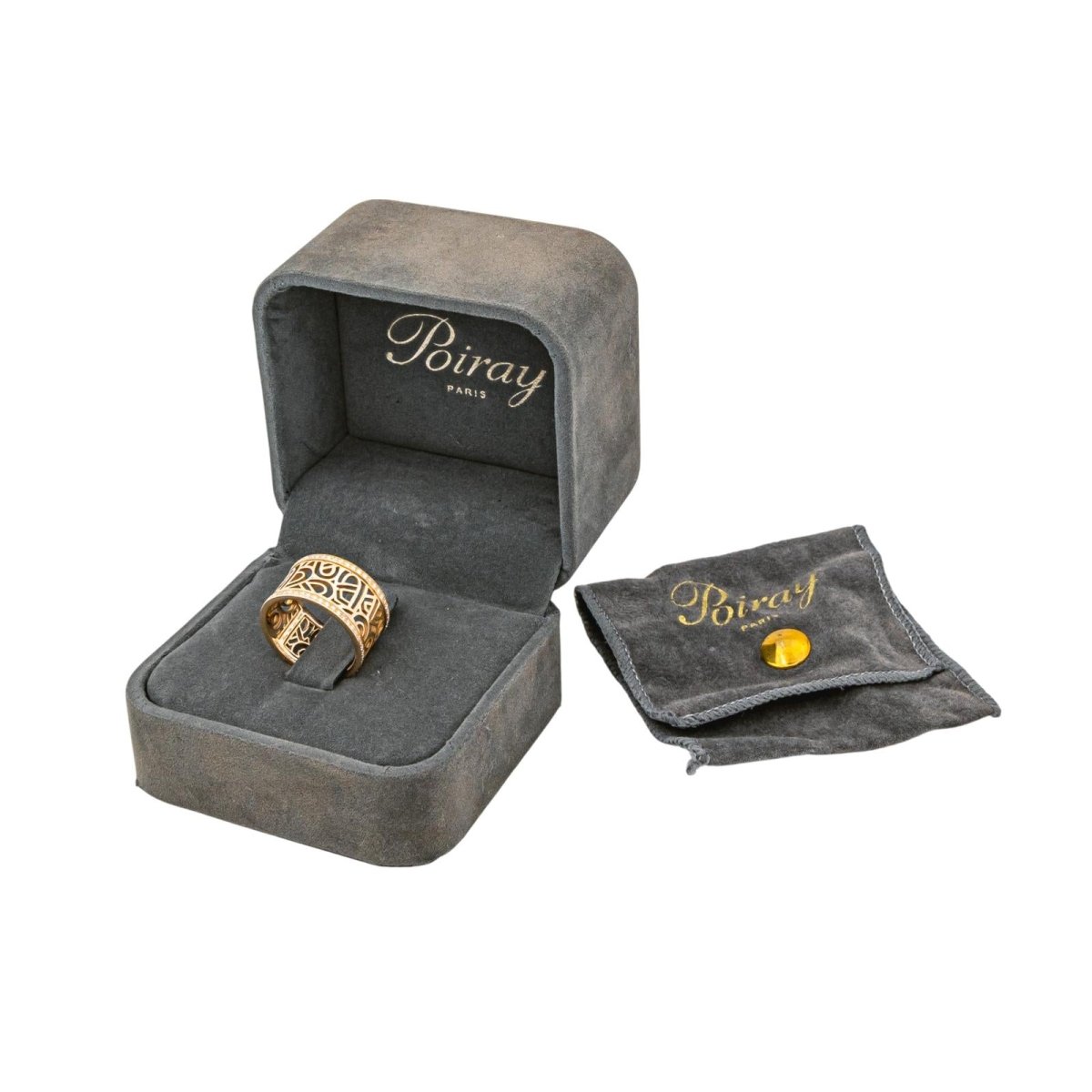 Poiray Bague Cœur fil Or rose Diamant - Maison Eloe