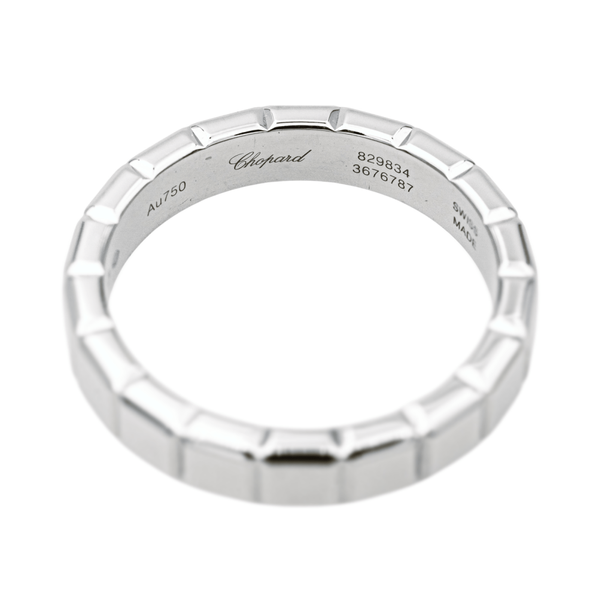 Chopard Bague Ice Cube Or blanc - Maison Eloe