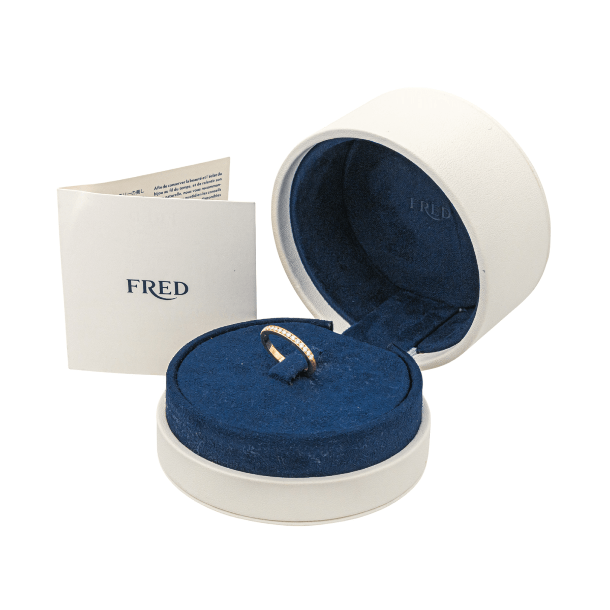 Fred Bague Demi - alliance Force 10 duo Or rose Diamant - Maison Eloe