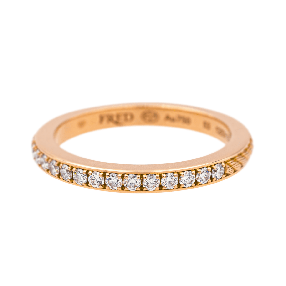 Fred Bague Demi - alliance Force 10 duo Or rose Diamant - Maison Eloe