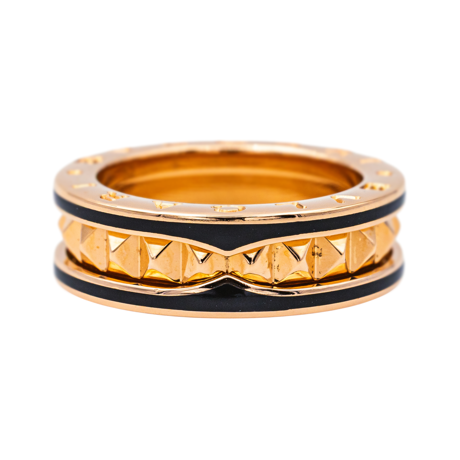 Bulgari Bague B.Zéro1 Or rose , Céramique