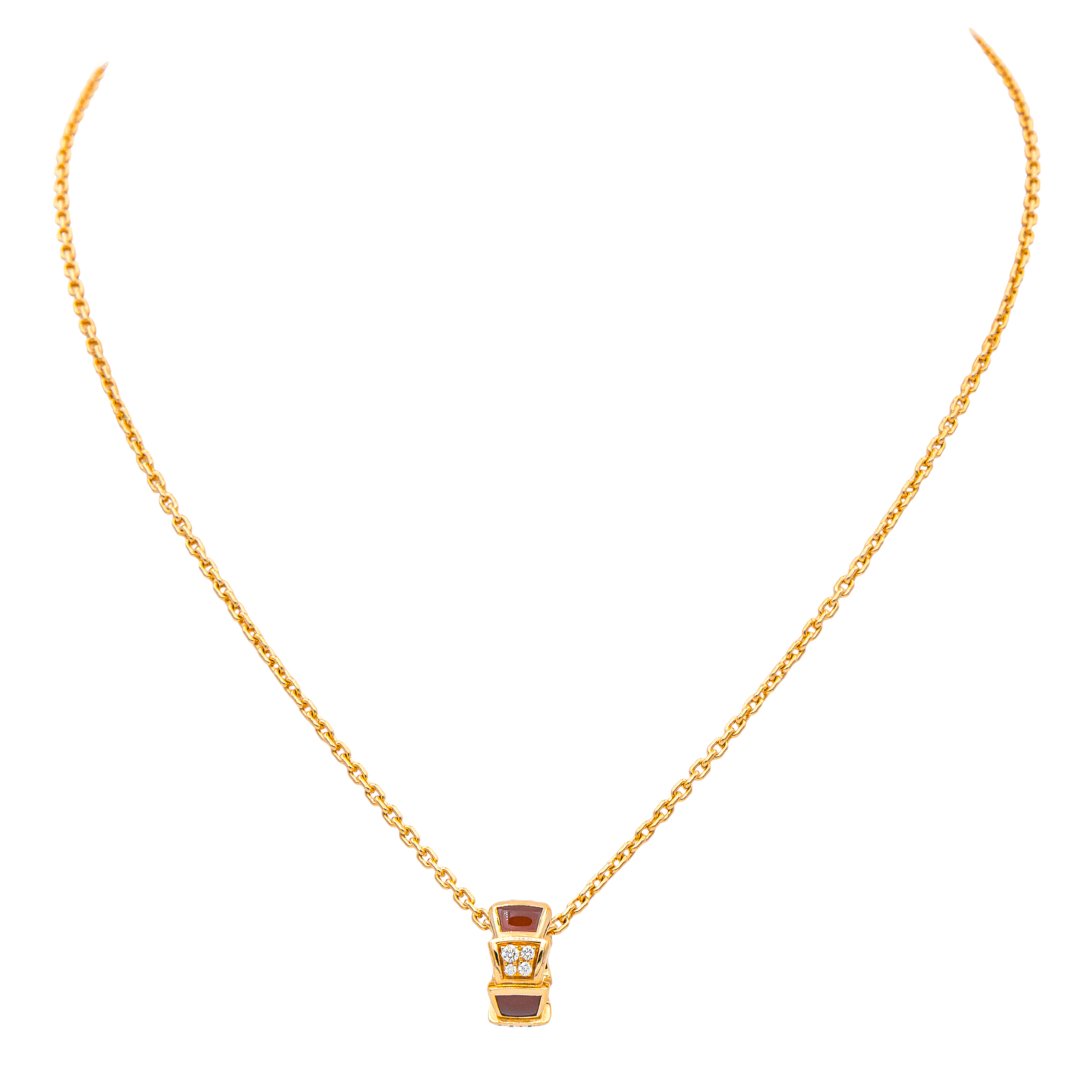 Bulgari Collier Serpenti Or rose Cornaline