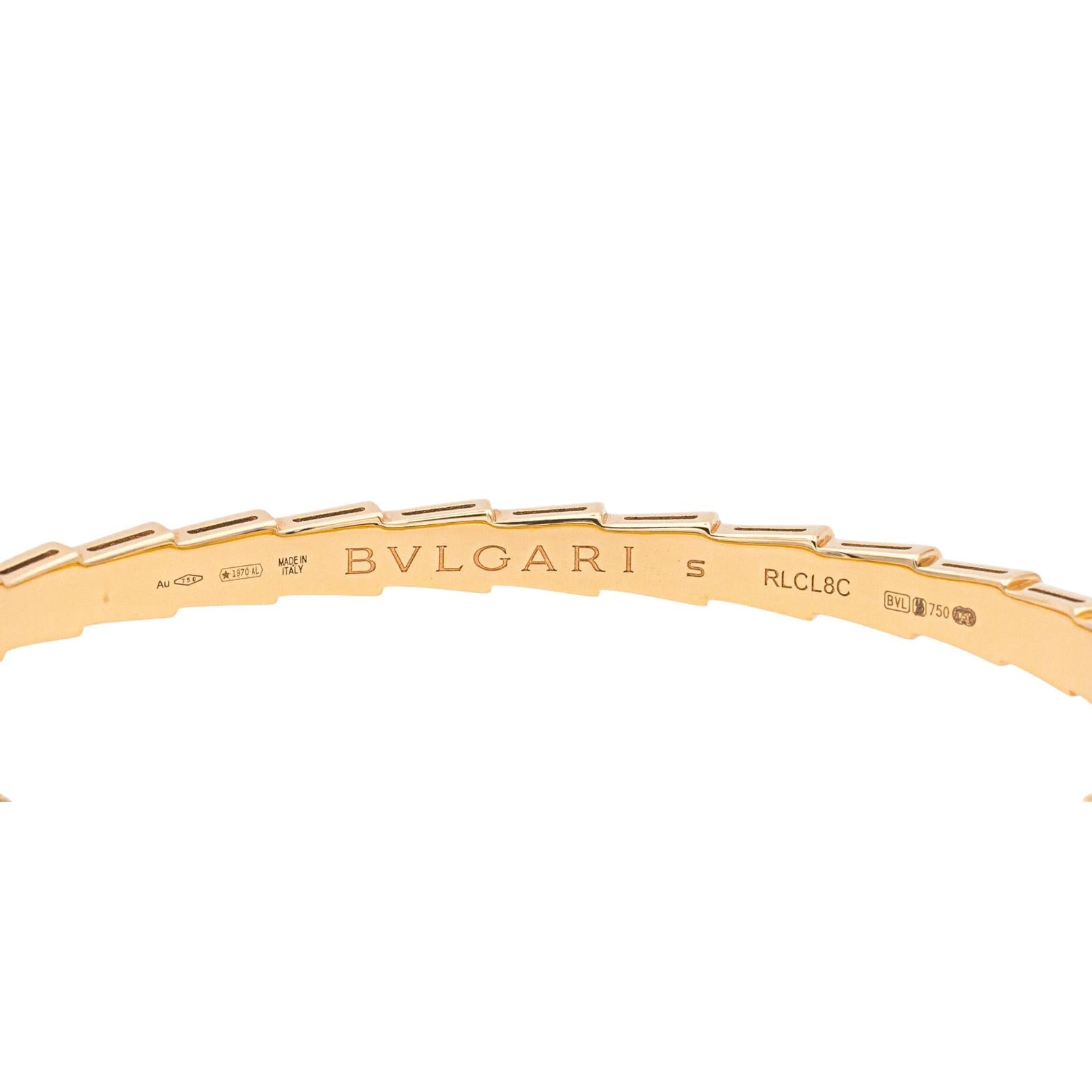 Bulgari Bracelet Serpenti Or rose Malachite