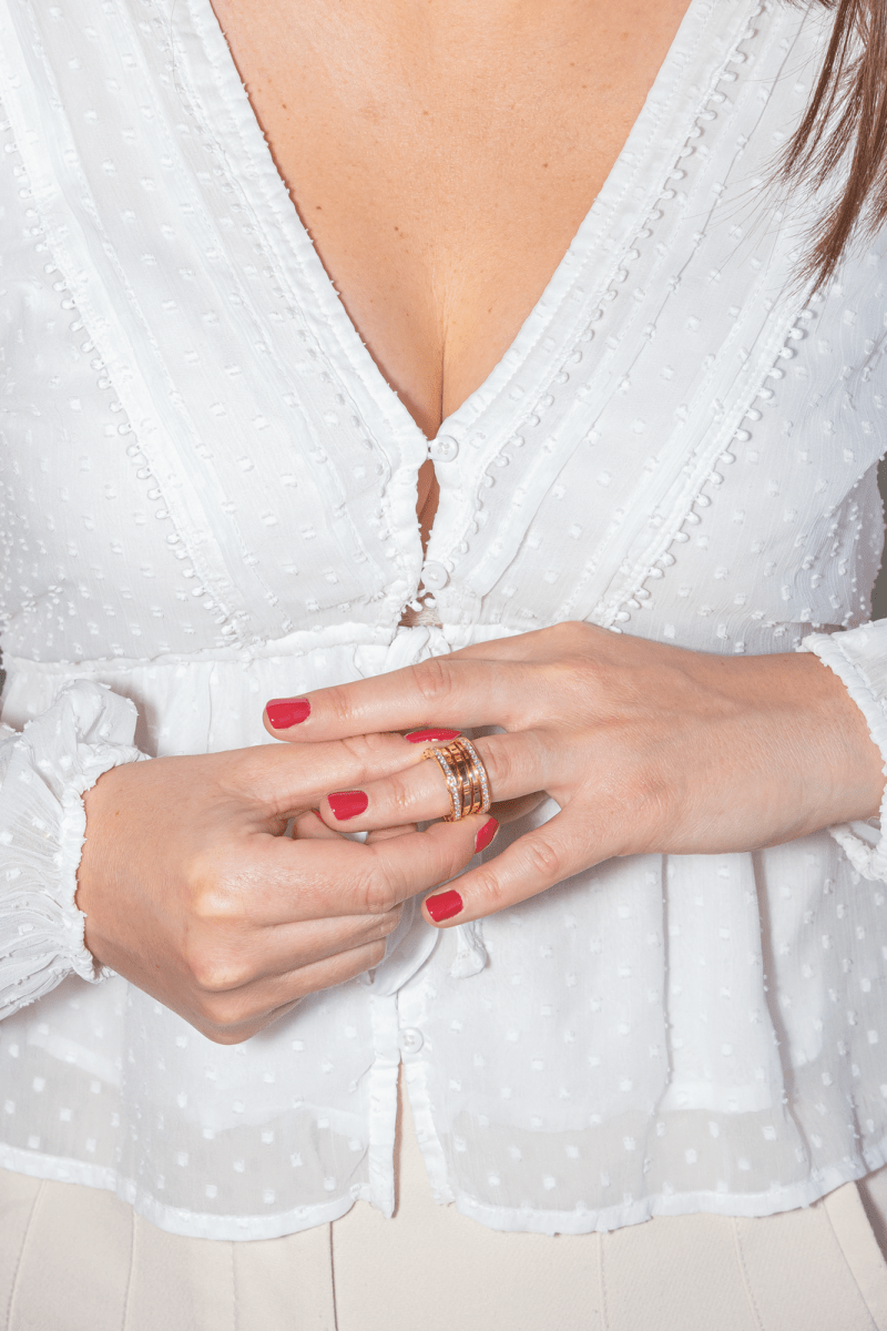 Bulgari Bague B.Zéro1 Or rose Diamant - Maison Eloe