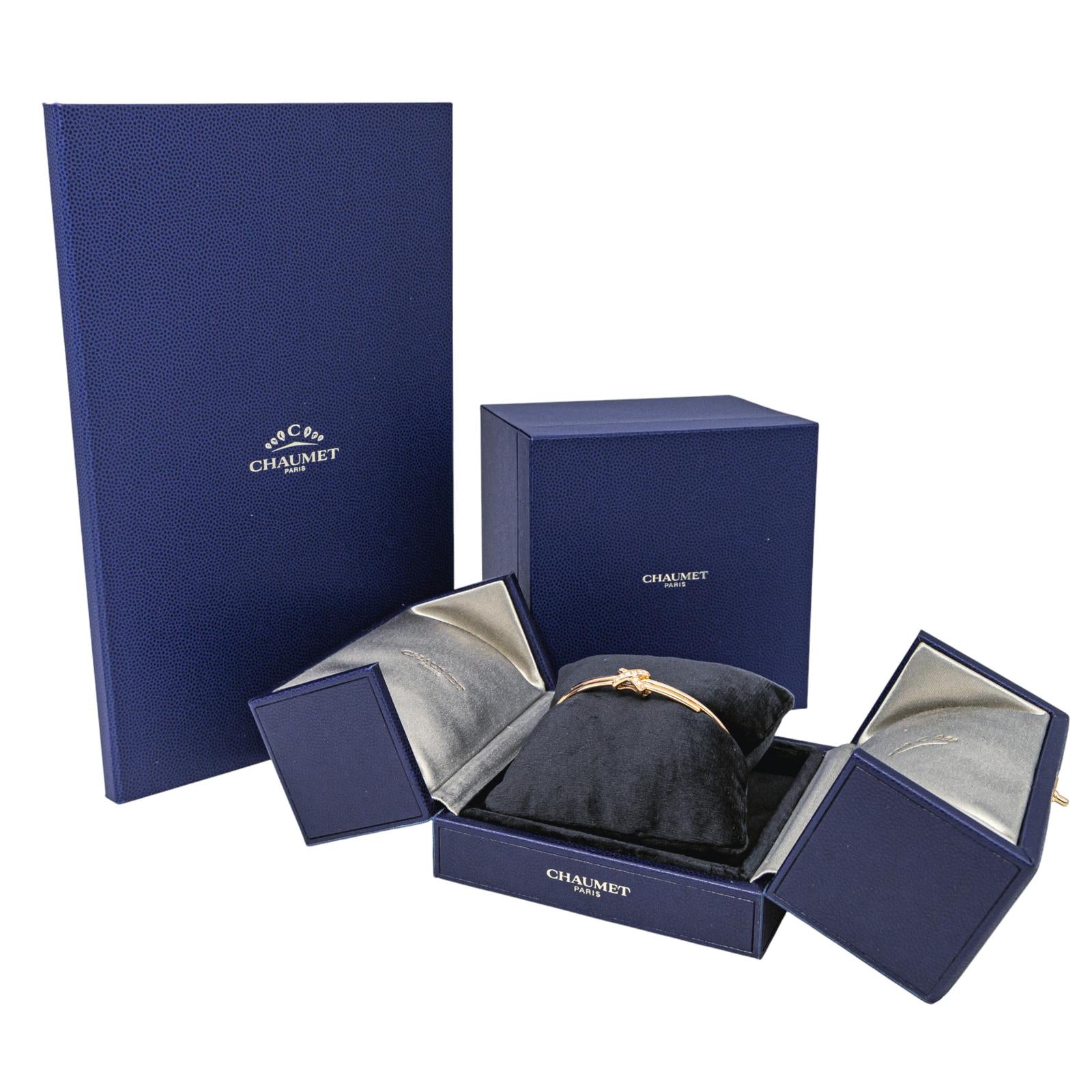 Chaumet Bracelet Jonc Liens Or rose Diamant