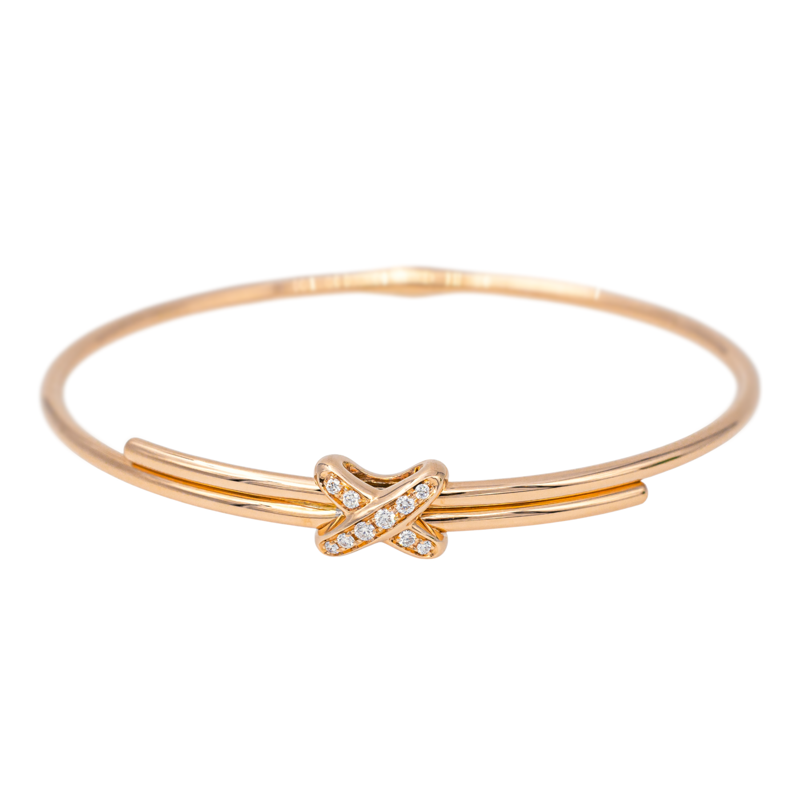 Chaumet Bracelet Jonc Liens Or rose Diamant