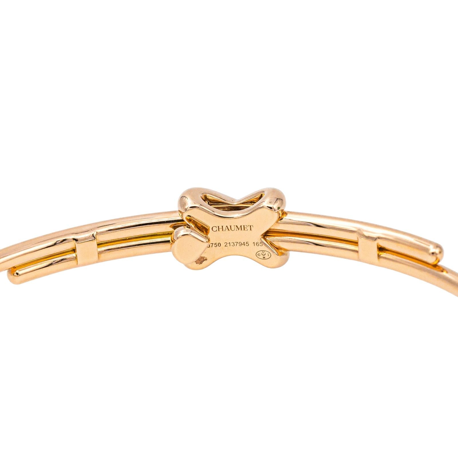 Chaumet Bracelet Jonc Liens Or rose Diamant