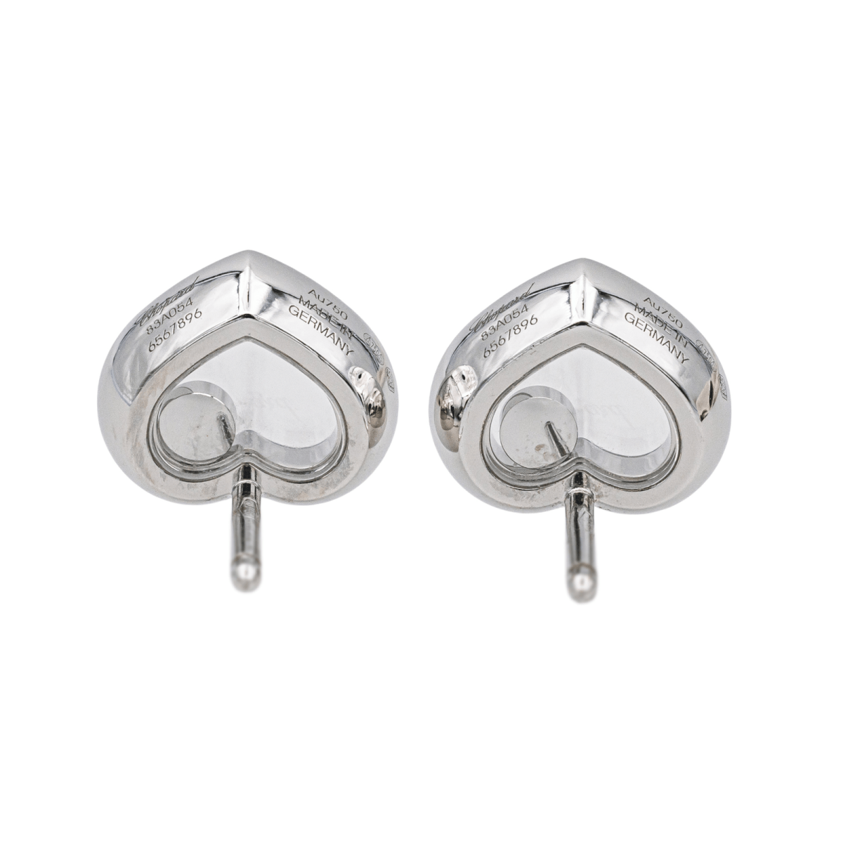 Chopard Boucles d'oreilles Happy diamonds Or blanc Diamant - Maison Eloe
