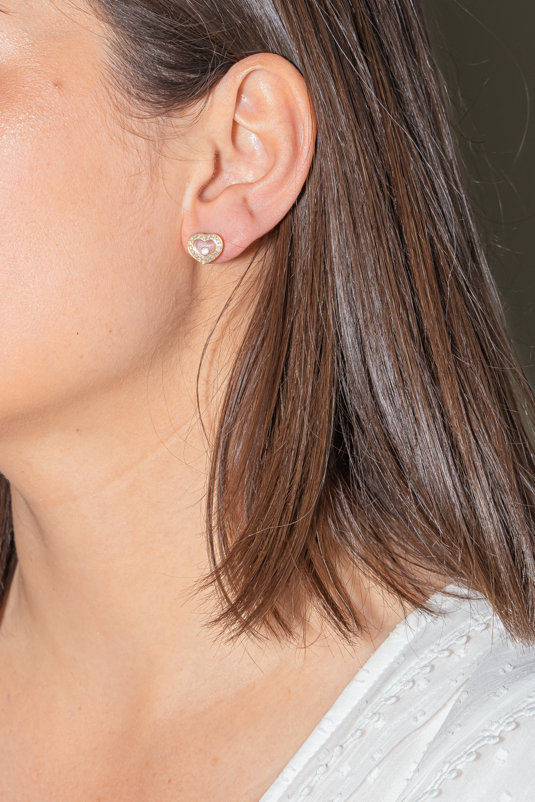 Chopard Boucles d'oreilles Happy diamonds Or rose Diamant